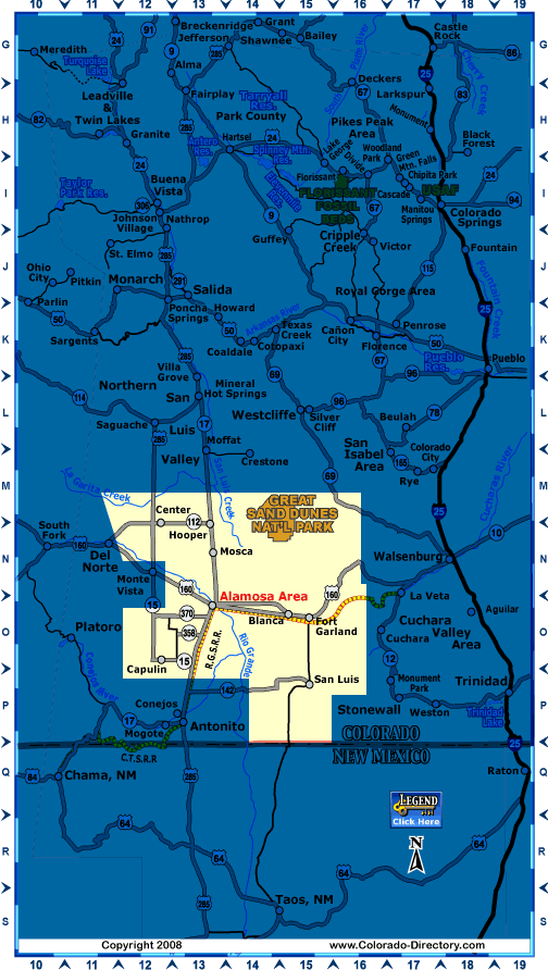 Alamosa, South Central Colorado Map, The CVD