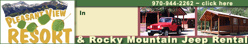 click here for lake city lodging and jeep rentals