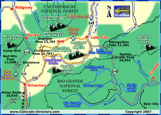 Colorado Maps, Alpine Backcountry Loop, The CVD