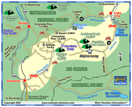 Silverton jeep trails map #4