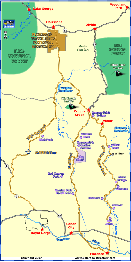 Gold Belt Tour Map - Image, Graphic, Picture, Illustration