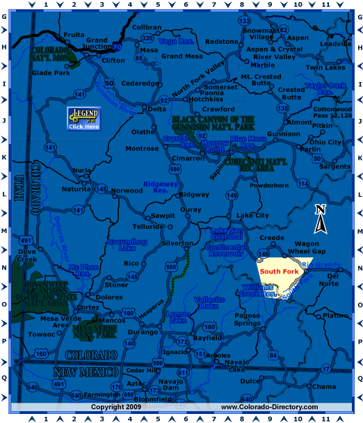 colorado map crawford norte del fork south butte crested southfork southwest maps area activity coloradodirectory northwest sw directory vacation