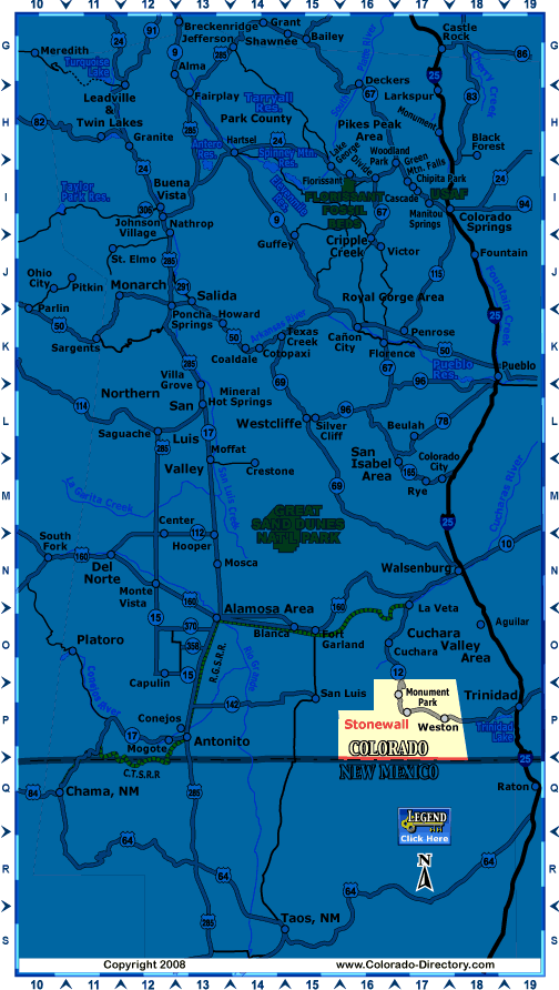 Stonewall, South Central Colorado Map, The CVD