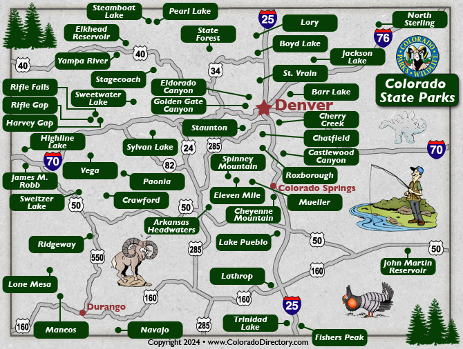 Map of Colorado State Parks and Recreation Areas