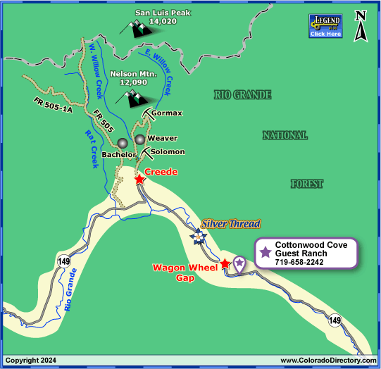 Creede ATV, UTV, 4wd,  Jeep Trails Map, Colorado