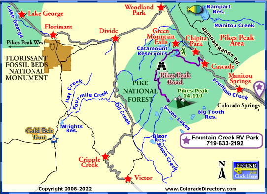 Pikes Peak Local Map 