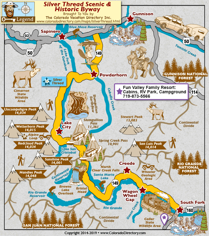 Silver Thread Scenic Byway Map