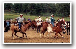 Calf Roping in the Echo Canyon Basin