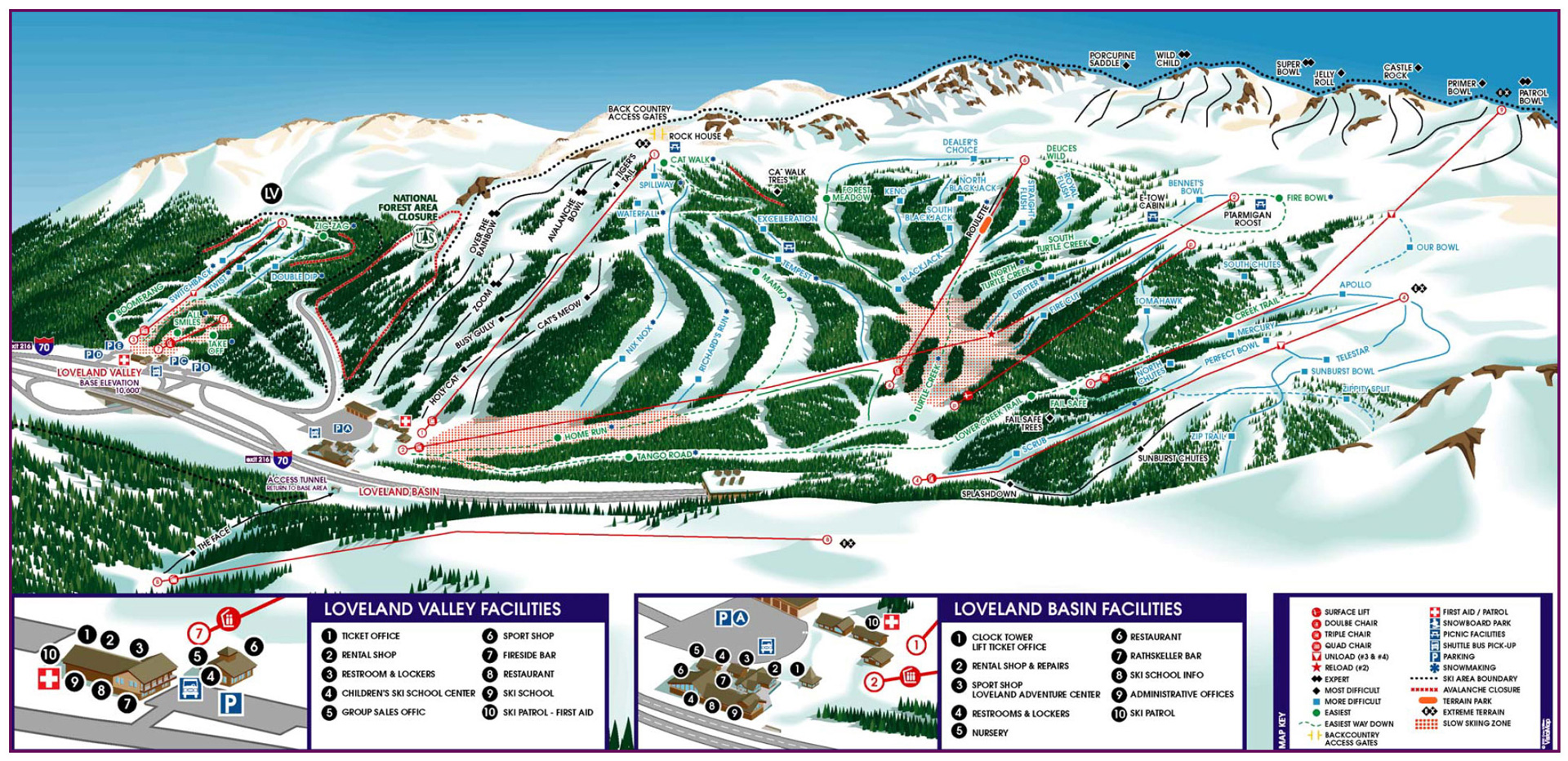 Loveland Ski Trail Map Images and Photos finder